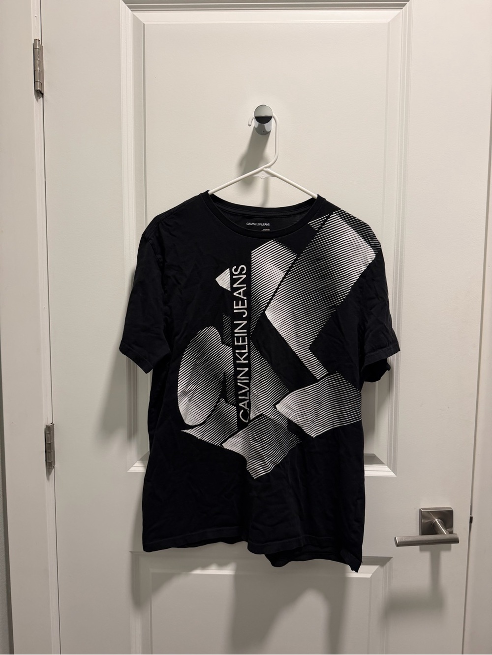 Calvin Klein Jeans Black Short-Sleeve Graphic Logo Tee